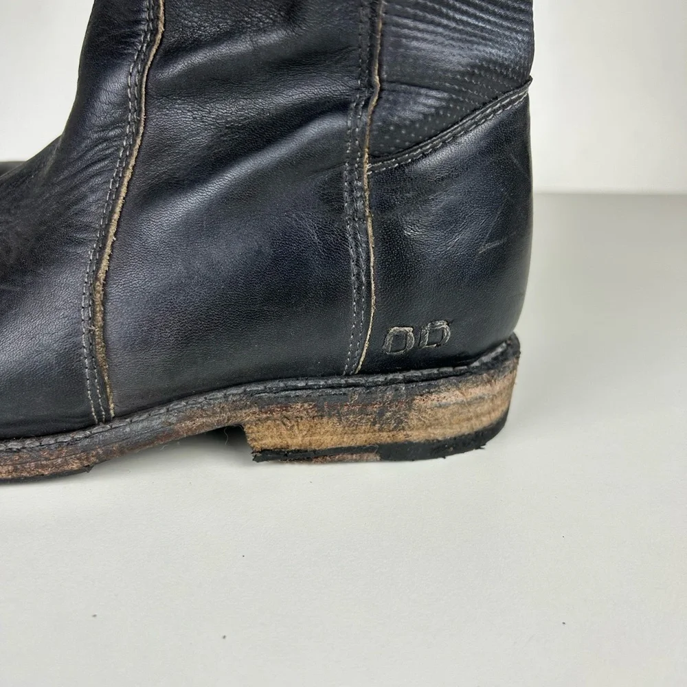 BED STU ANNETTE MOTO COMBAT DISTRESSED MID CALF LEATHER BOOTS SIZE 7 - Picture 9 of 10